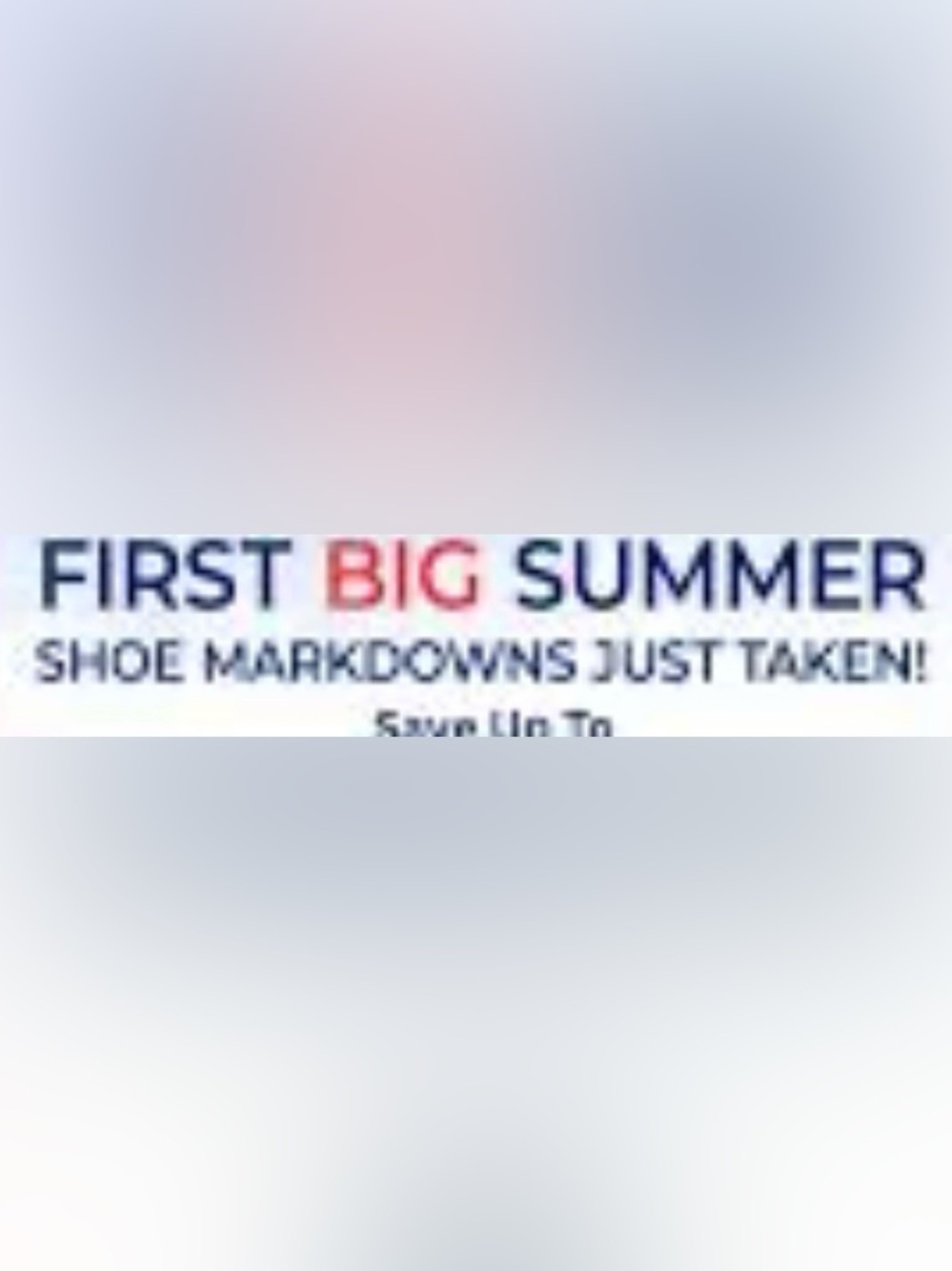 Shoe Markdowns Just Taken
